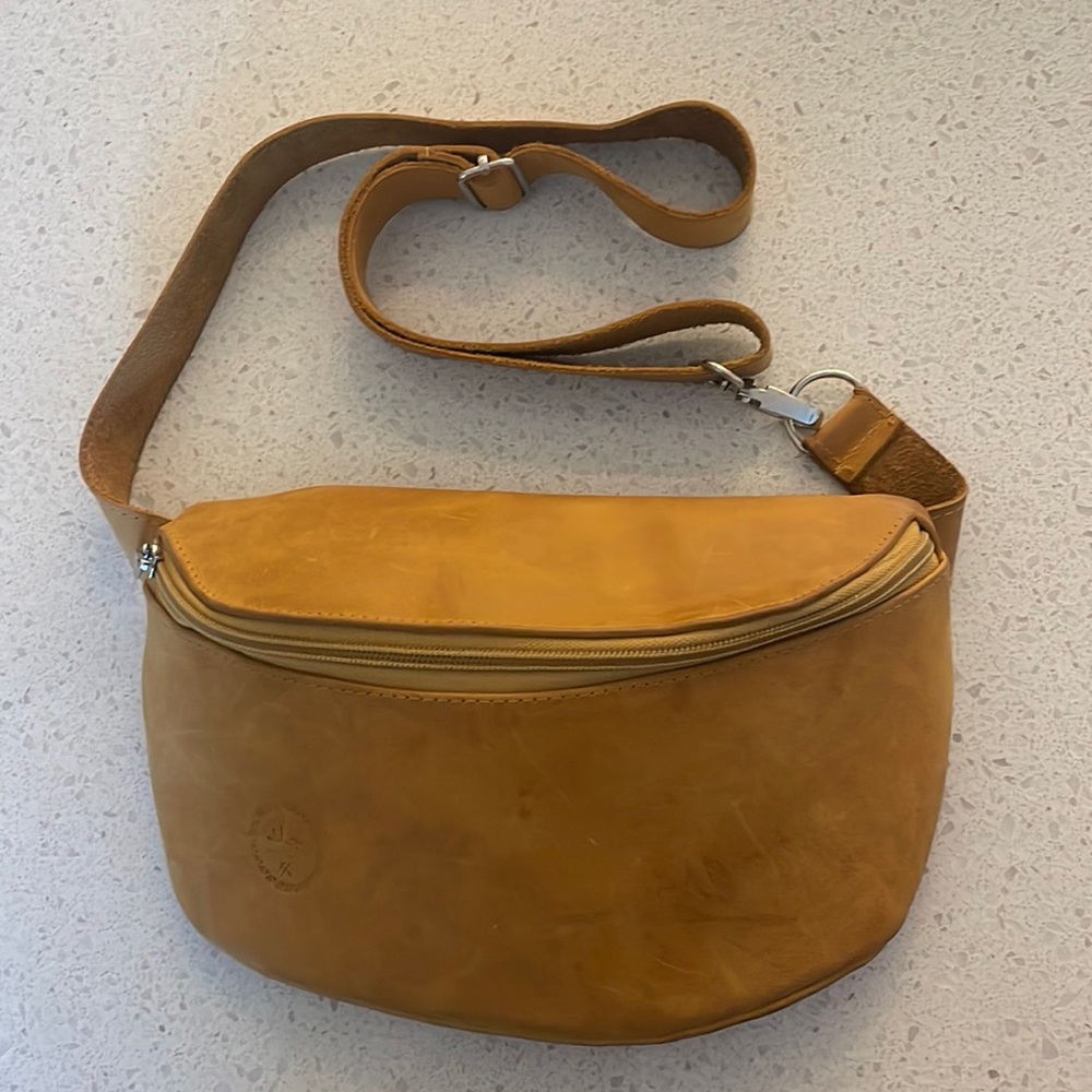 Camel Leather Belt Bag